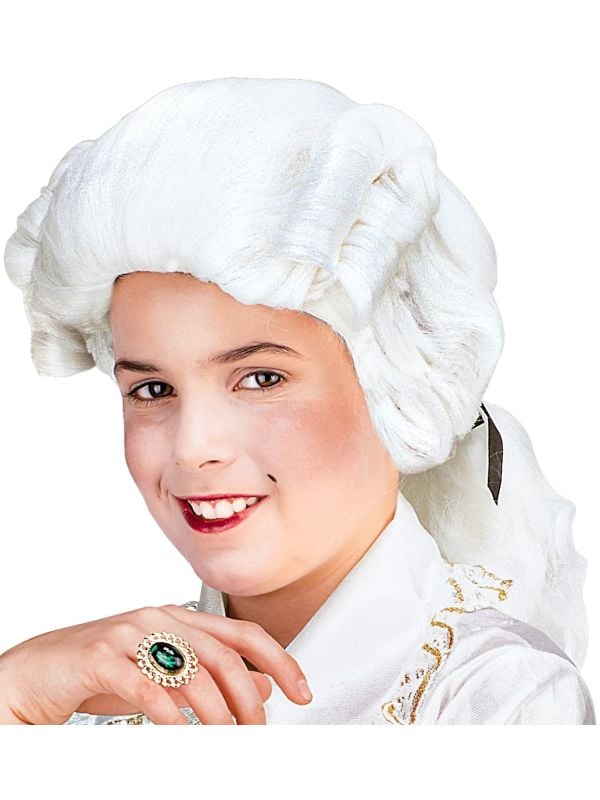 Koloniale jongens pruik wit main product photo