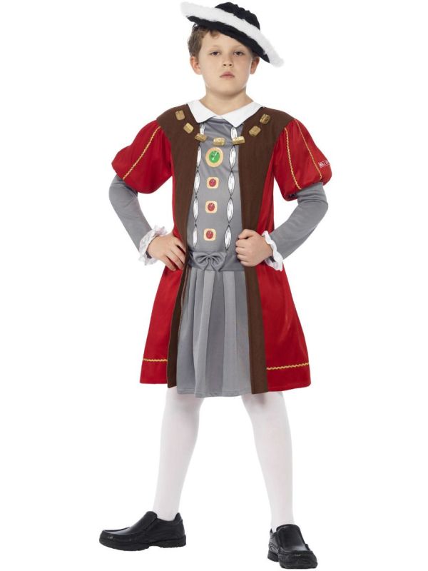 Koning Hendrik VIII jongens kostuum main product photo