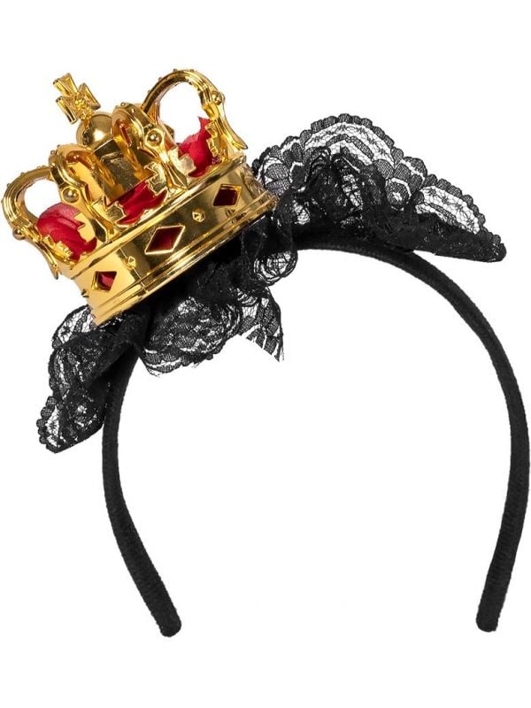Koningin minikroontje haarband