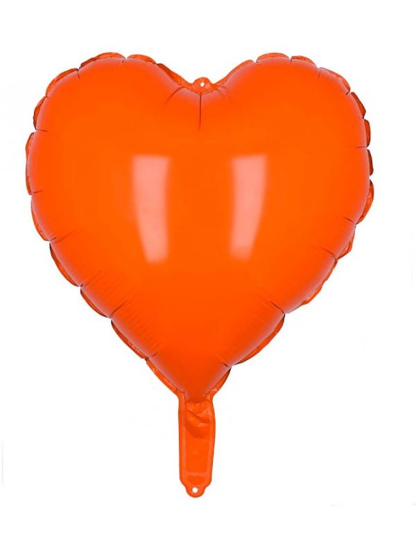 Koningsdag oranje hartvormige folieballon