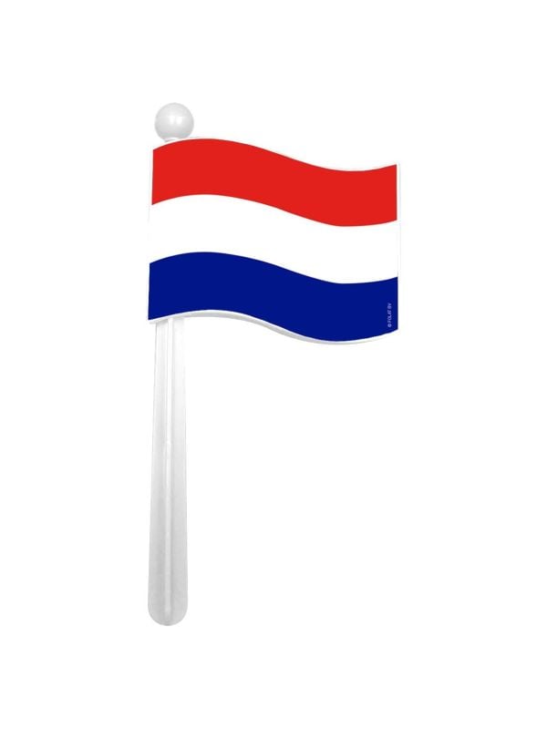 Koningsdag rood wit blauw ratelvlag