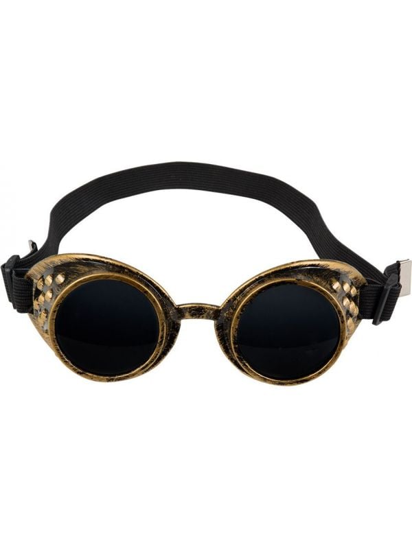 Koperen steampunk bril