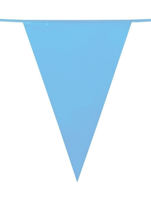 Korte vlaggenlijn babyblauw