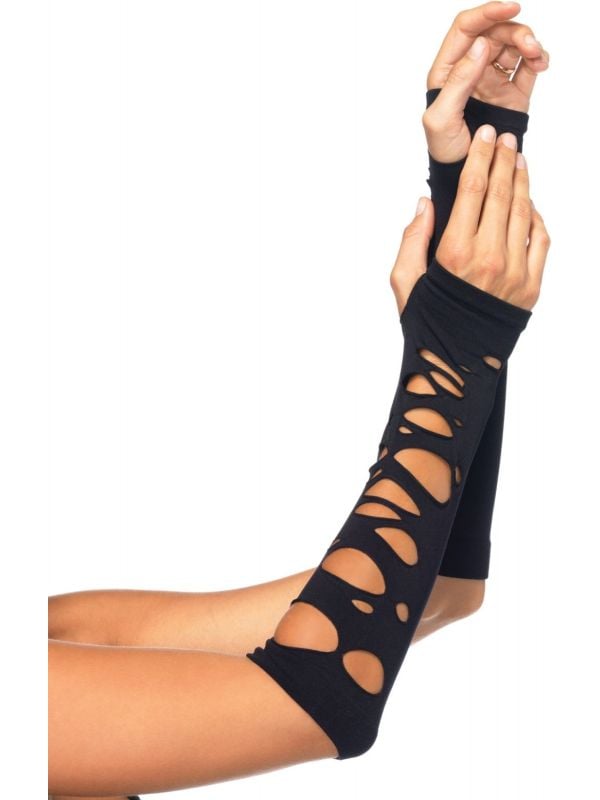 Lange armwarmers met gaten main product photo