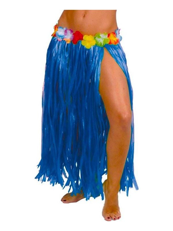 Lange Hawaii rok blauw