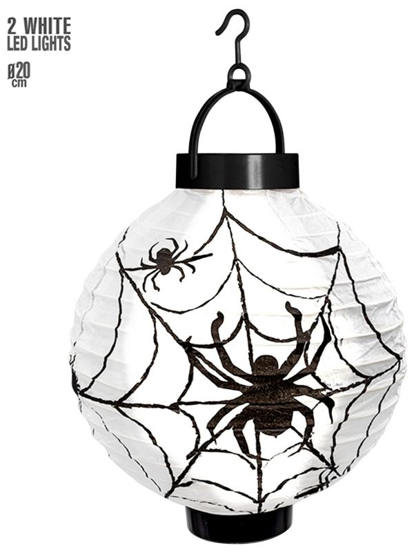 Lantaarn LED halloween spinnenweb