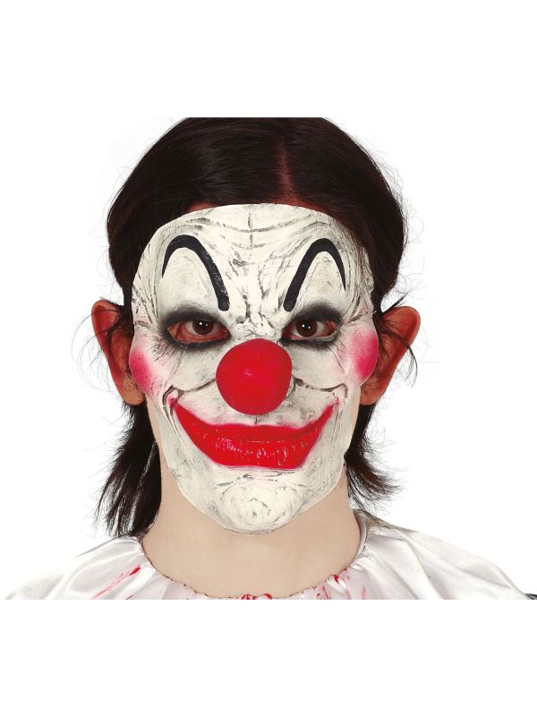 Latex clown masker