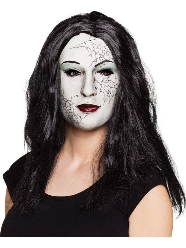 Latex geest meisje gezichtmasker met haar main product photo