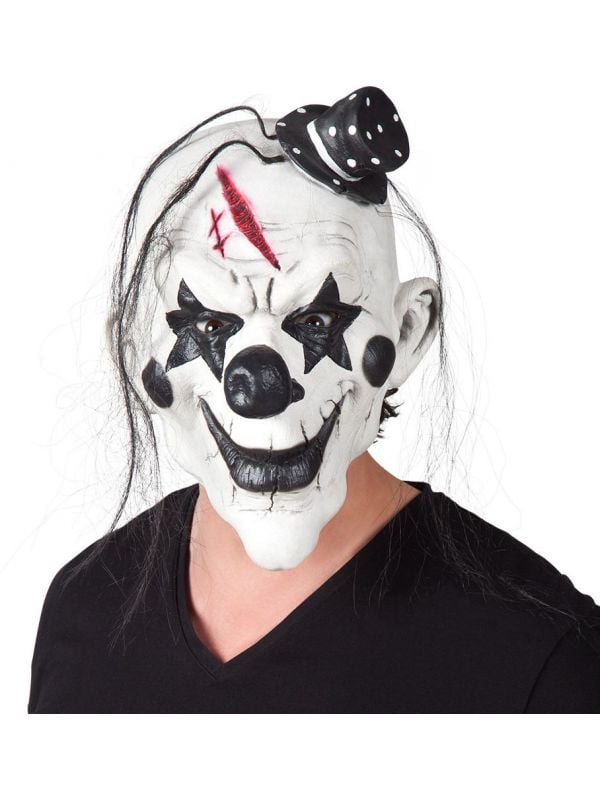 Latex jester clown masker