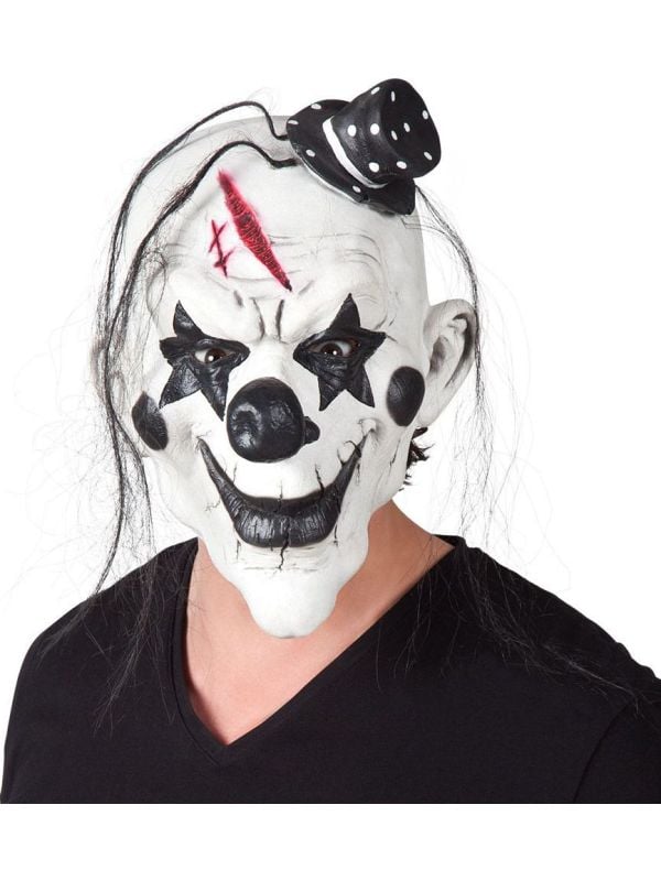 Latex jester clown masker