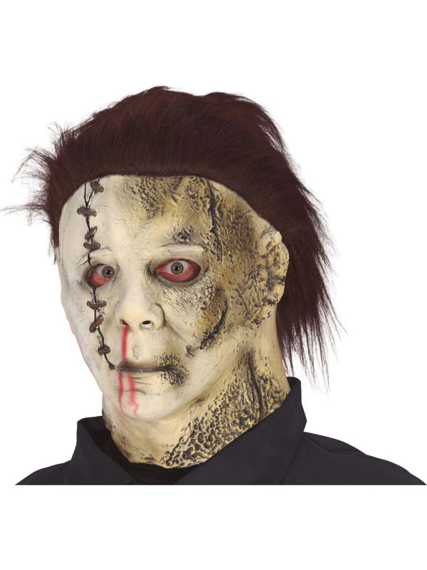 Leatherface masker met haar latex halloween main product photo