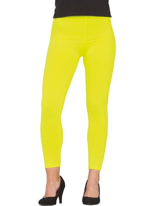 Legging neon geel dames