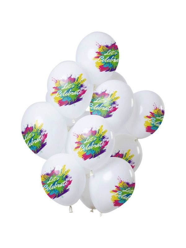 Let's celebrate color splash ballonnen 12 stuks