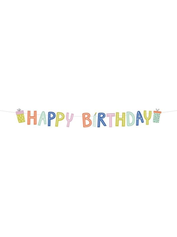 Letterslinger Happy Birthday Party Green 150cm