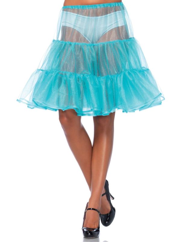 Licht blauwe glimmende petticoat