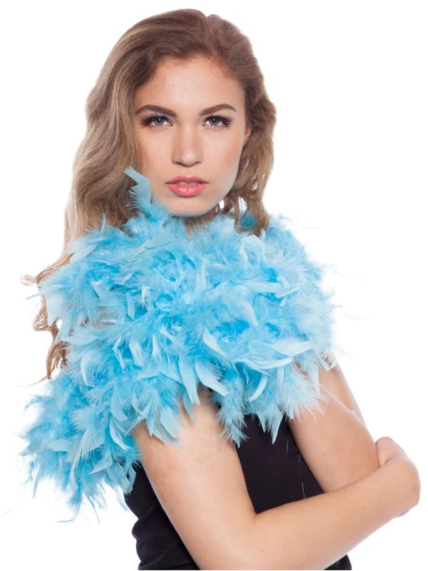 Lichtblauwe luxe veren boa 180cm main product photo