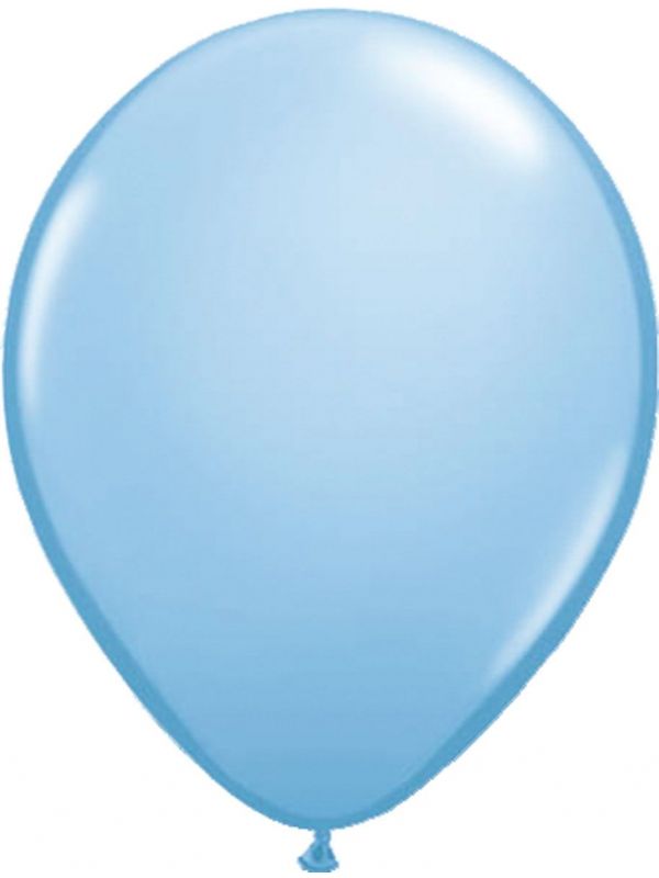 Lichtblauwe metallic ballonnen 100 stuks