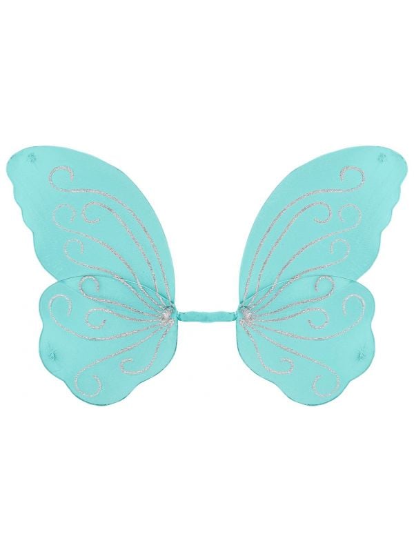 Lichtblauwe vlinder vleugels glitter