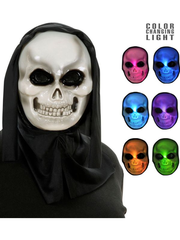 Lichtgevende multikleurige schedel masker main product photo