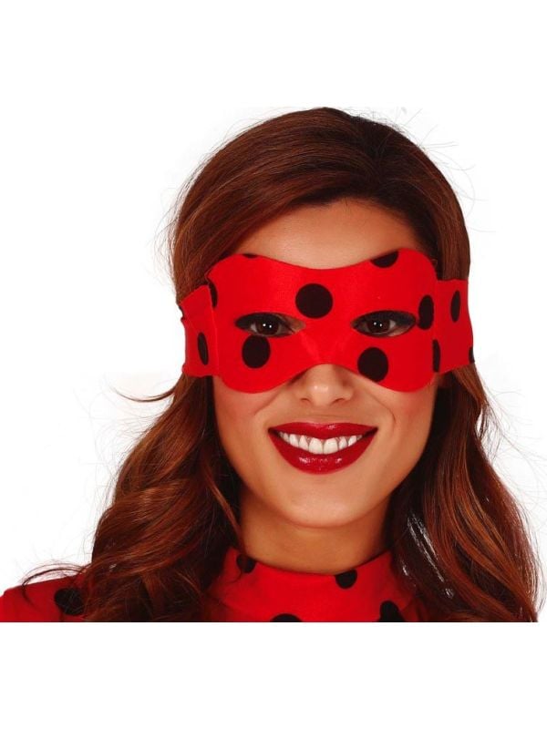 Lieveheersbeestje masker met stippen