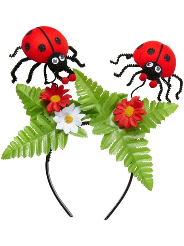 Lieveheersbeestjes hoofdband en bloemen