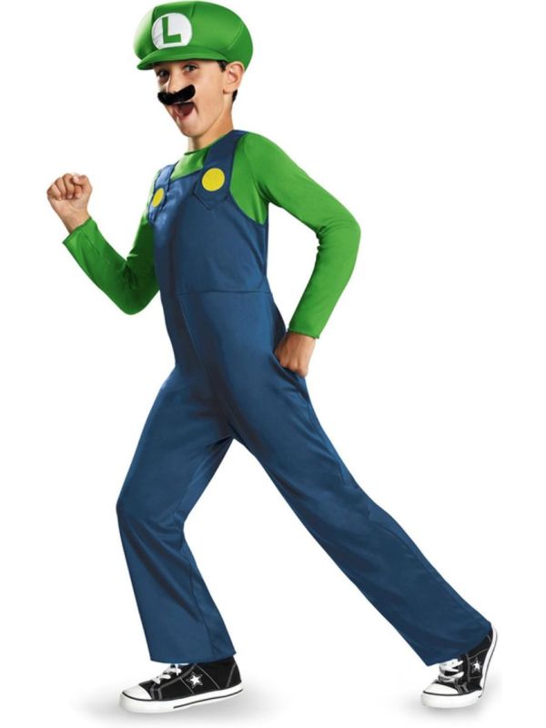 Luigi Kostuum Jongens Blauw en Groen main product photo
