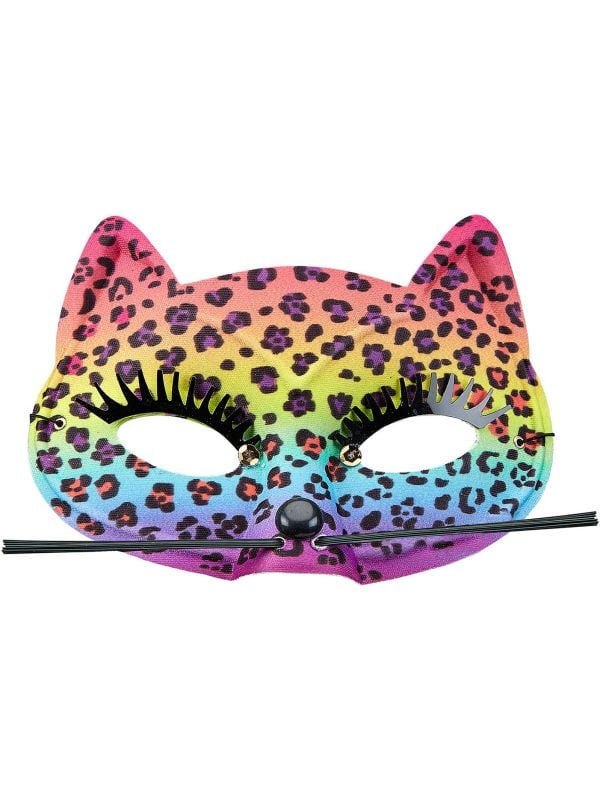 Luipaard regenboog oogmasker