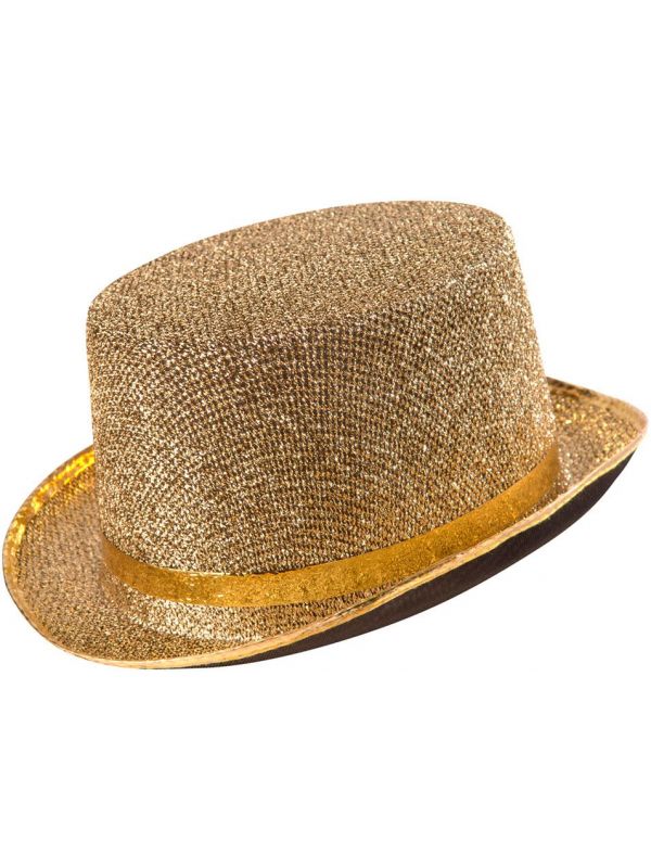Lurex hoge hoed goud