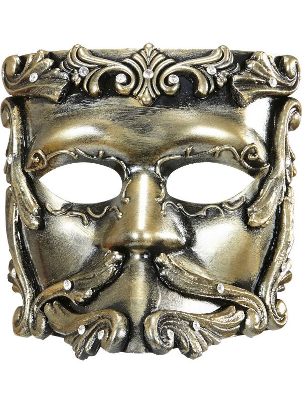 Luxe barok oogmasker brons