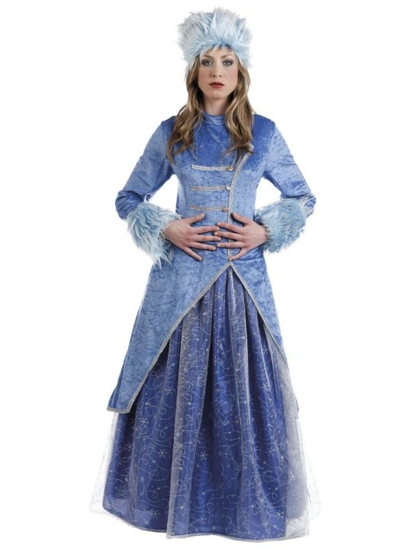 Luxe blauw Russisch jurkje main product photo