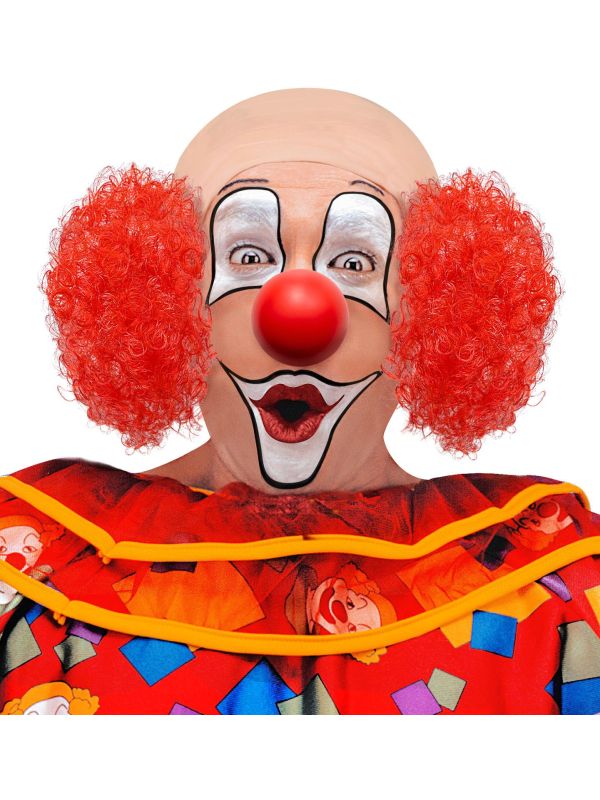 Luxe clown pruik rood haar