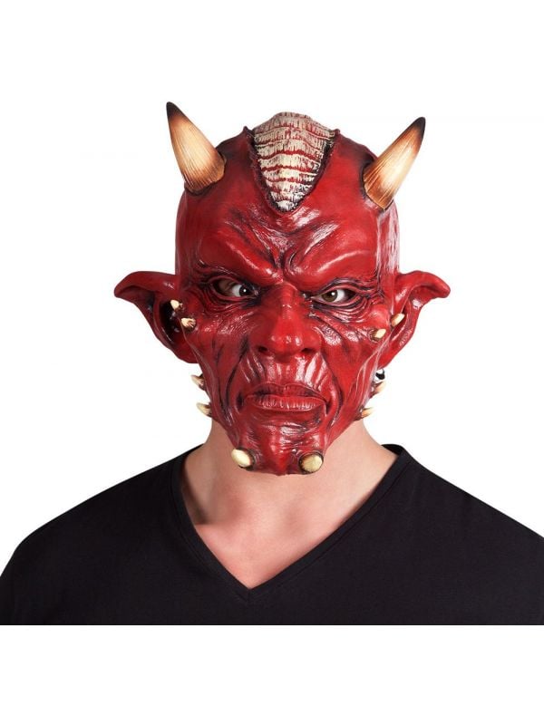 Luxe demonische duivel masker rood