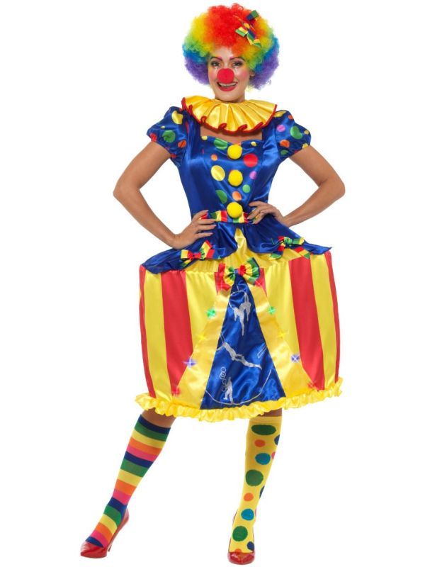 Luxe grappige dames clowns kostuum main product photo