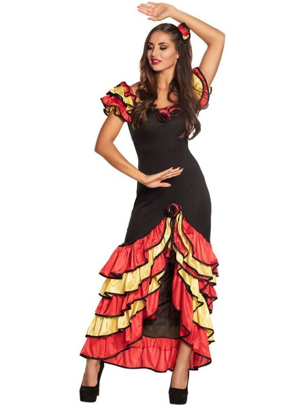 Luxe jurk spaanse flamengo danseres