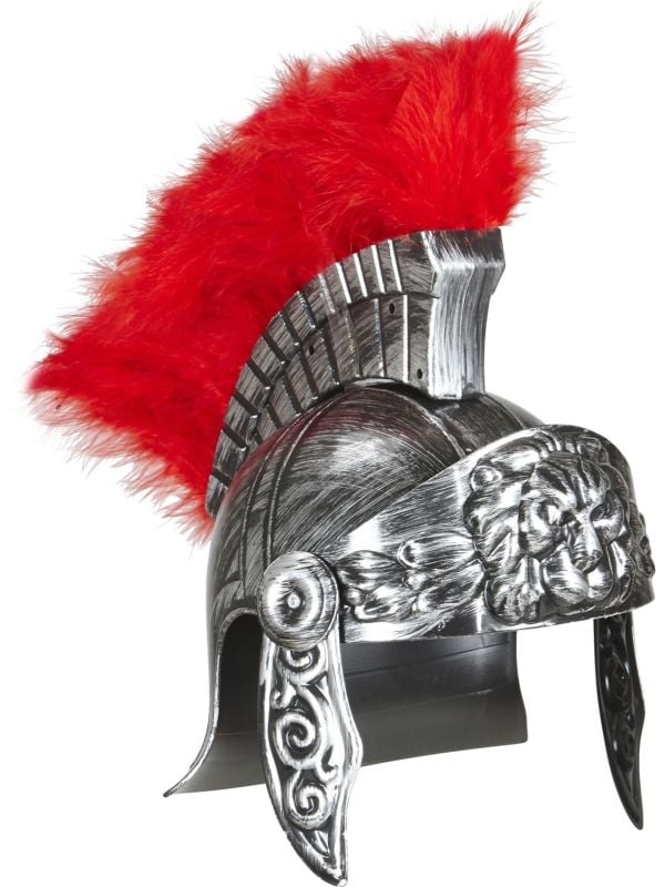 Luxe zilveren centurion helm