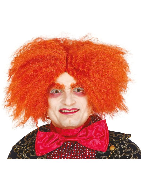 Mad Hatter oranje pruik main product photo