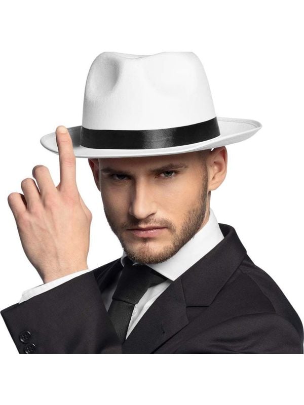 Maffia fedora wit