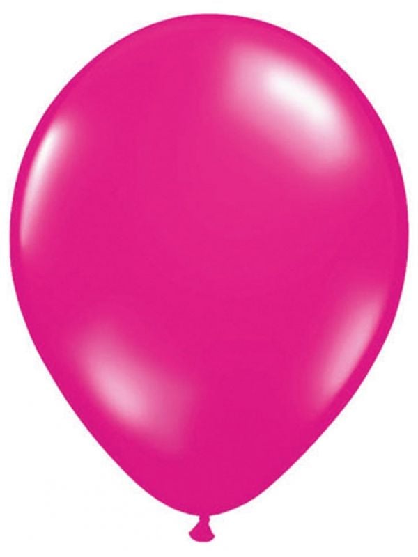 Magenta roze metallic ballonnen 10 stuks