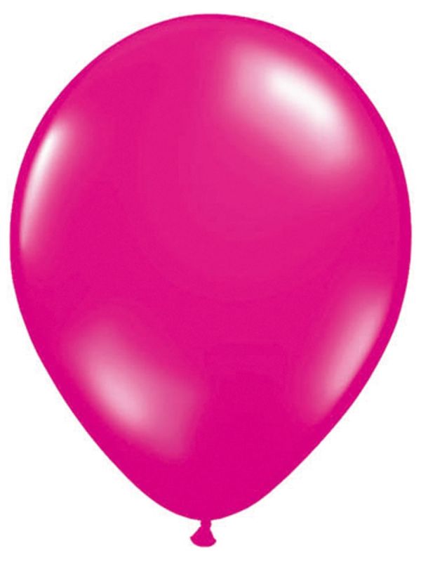 Magenta roze metallic ballonnen 50 stuks 30cm