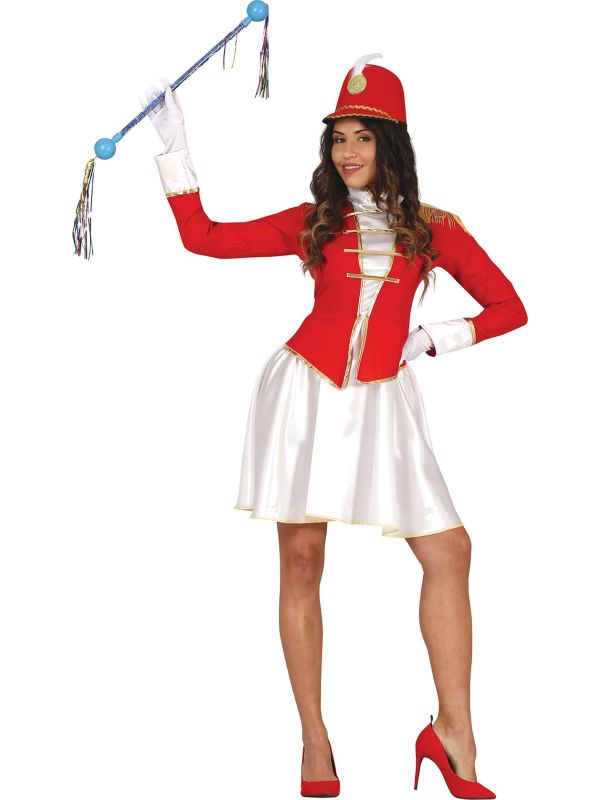Majorette outfit rood dames main product photo