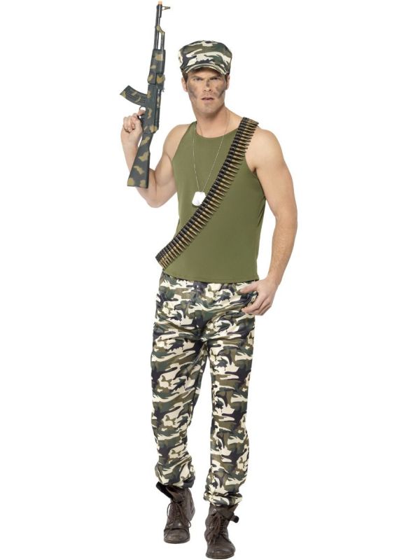 Mannen leger kostuum camouflage main product photo