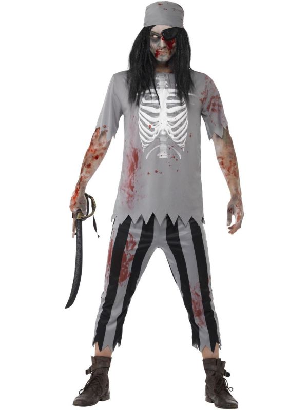 Mannen piraat zombie outfit main product photo