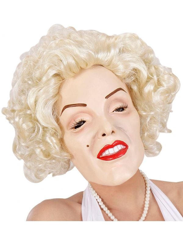 Marilyn Monroe masker met pruik