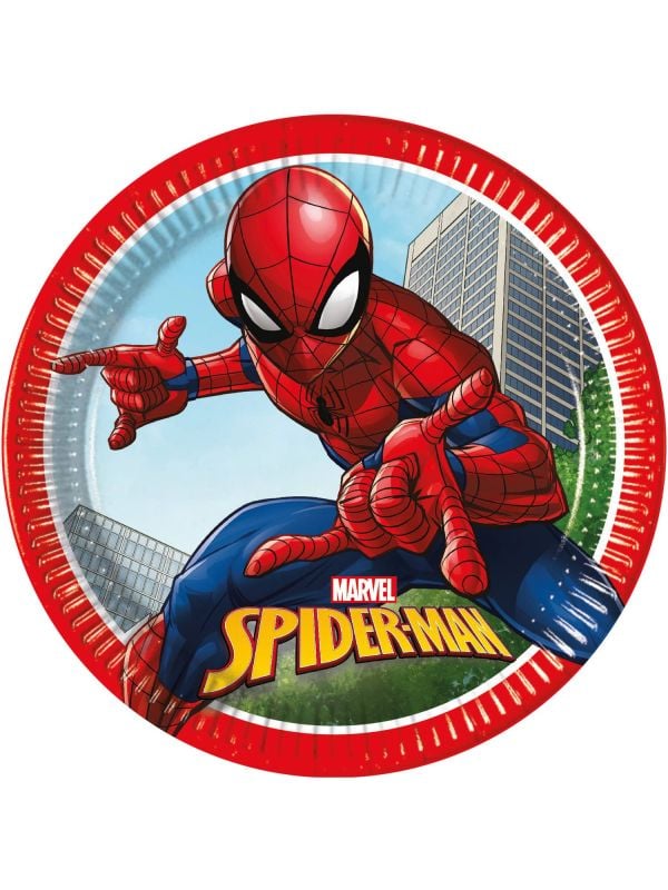 Marvel Spiderman feestbordjes 8 stuks