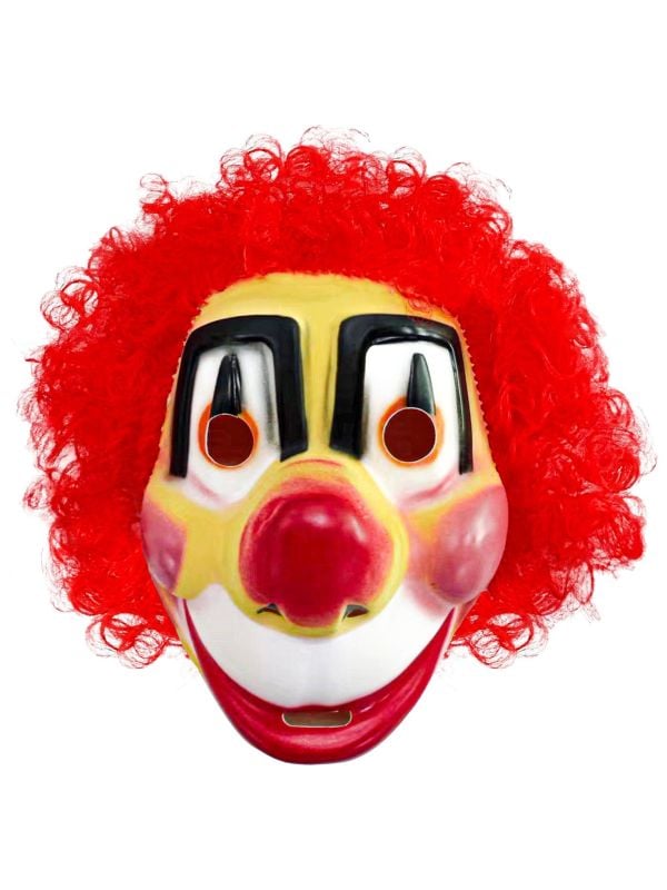 Masker clown met haar kind