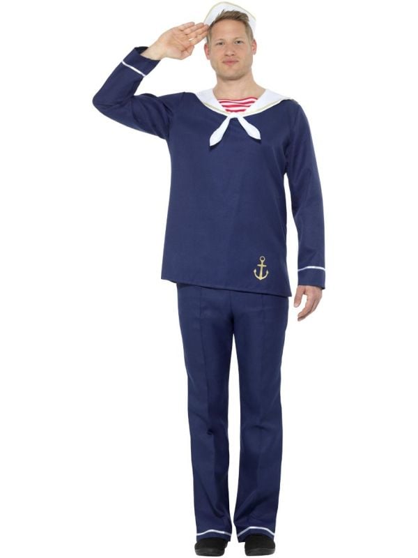 Matroos outfit blauw mannen main product photo