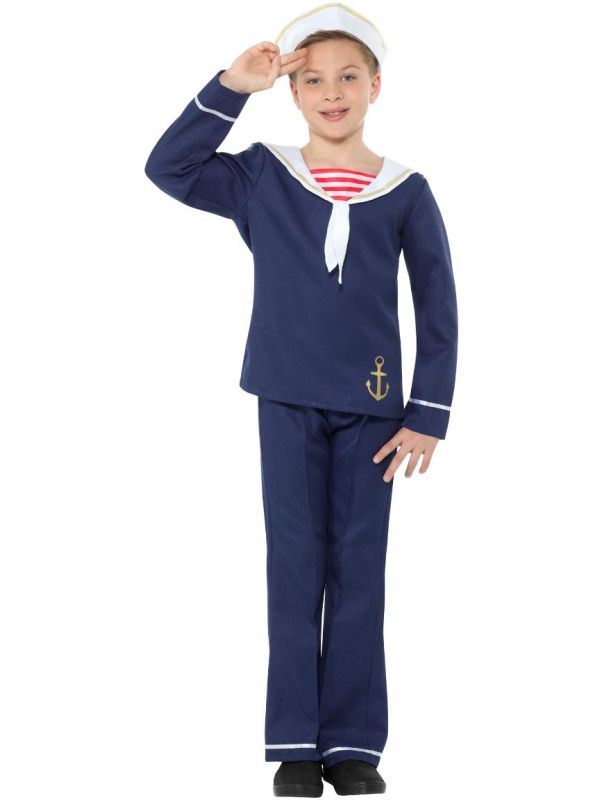 Matroos outfit blauw wit jongens main product photo