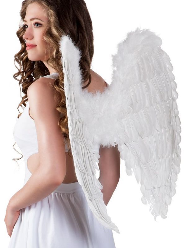 Medium engel vleugels wit