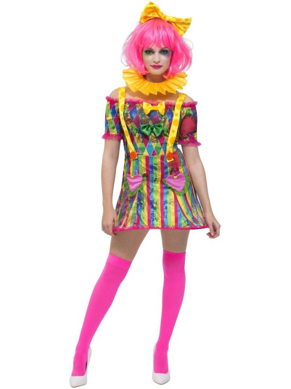 Meerkleurig clowns jurkje main product photo