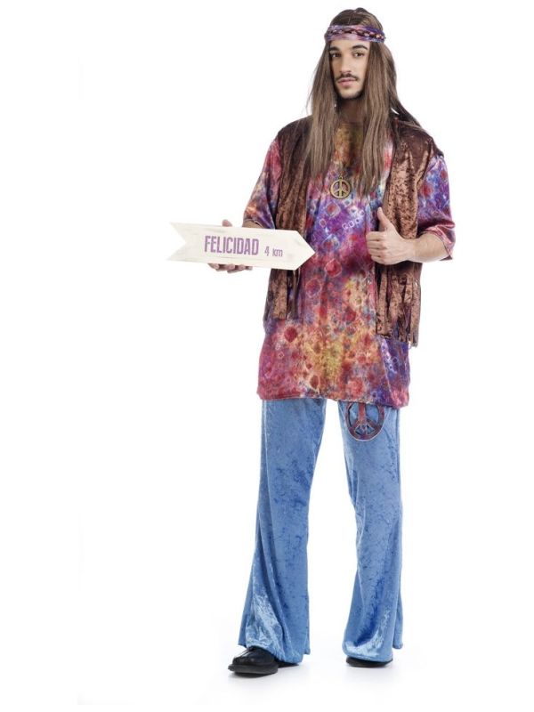 Meerkleurig jaren 60 hippie pak main product photo